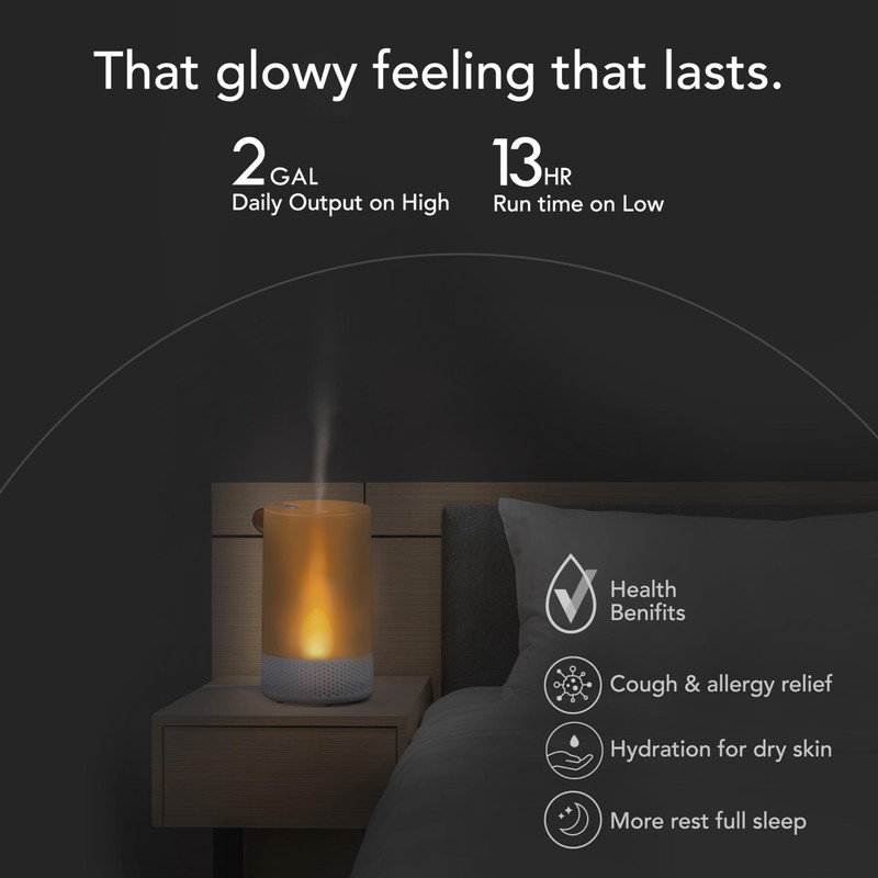 Vornado Votiv 7 Whole Room Ultrasonic Humidifier with Ambient Lighting,