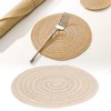 Buachois Pack of 6 Woven Place Mats 20 cm Round
