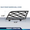 PIT66 Front Bumper Air Inlet Grill Cover Passenger Right Side