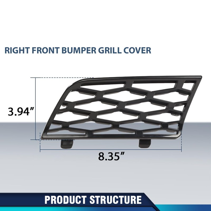 PIT66 Front Bumper Air Inlet Grill Cover Passenger Right Side