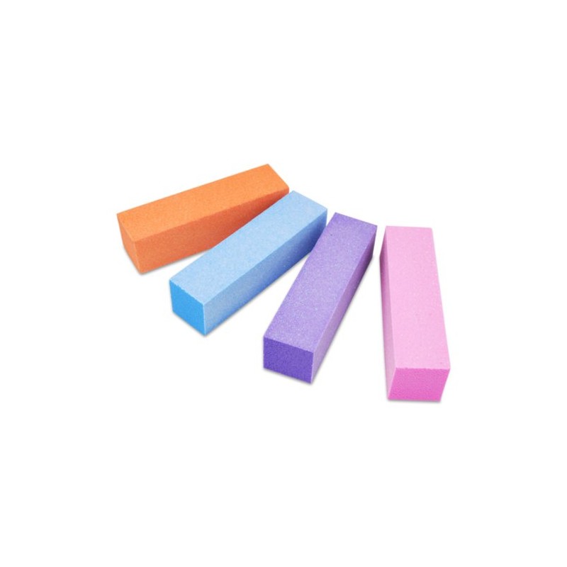 4er-Set Buffer/Schleifblock in den Farben Himmelblau, Pfirsich, Lila und Rosa