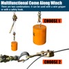 Zipline Tensioning Kit, Come Along Winch 4400lbs with Cable Grip