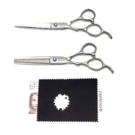Montesoro 【Left-Handed Exclusive】5-Piece Haircut Scissors Set, Thinning, Self-Cut, Rust-Resistant Premium Material (6-Inch Scissors, 6-Inch 10% Thinning)