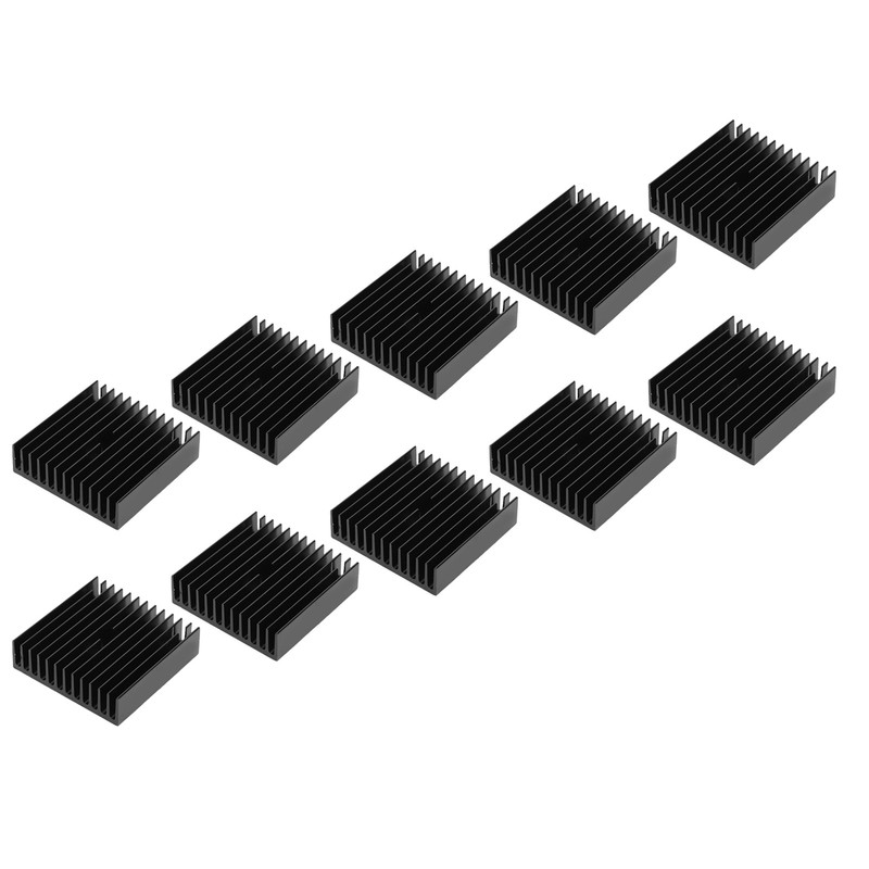 10pcs 40x11x40mm Black Heat Sink Radiator Aluminum Cooling Fin 3