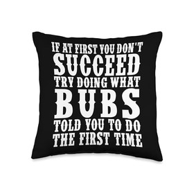 Funny Bubs Name Surname Funny Bubs Birthday Joke Gifts Throw Pillow