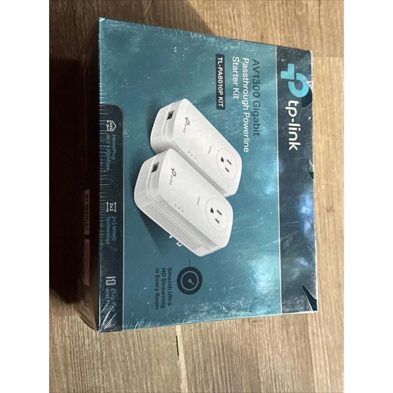 TP-Link TL-PA8010P KIT AV1300 Gigabit Passthrough Powerline Adapter Starter Kit