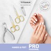 TITANIA Solingen Cuticle Scissors with Tower Tip (Gold-Plated, 9.5 cm)