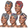 DRESHOW 5 Piezas Africano Turbante para Mujer Gorro de Nudo