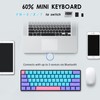 Surmen - Teclado mecánico para juegos 60 % inalámbrico, 60