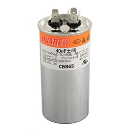 40 uF MFD ±5% 370V /450 V CA CBB65 Condensador Redondo de Arranque para Motor y Ventilador de CA