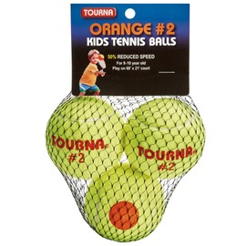 Tourna Pelota de Tenis Baja compresión, Segunda Etapa, Punto Naranja, Paquete de 3