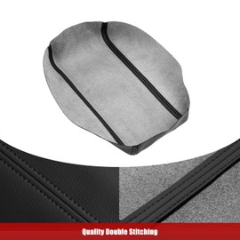 Center Console Armrest Cover Replacement for Toyota Highlander 2008 2009 2010 2011 2012 2013, Customized Arm Rest Lid Skin Upholstery, Vinyl Leather, Black (Leather Part Only)