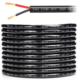 12 Gauge 2 Conductor Electrical Wire Stranded PVC Red & Black Cord Pure Copper Cable 10 M / 32.8FT LED Cable Flexible Extension Power Cord for Auto LED Lighting UL Listed