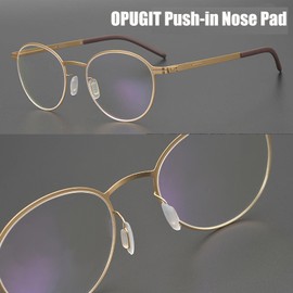 Eyeglass Nose Pads 5 Pairs Push in Soft Silicone Replacement Rectangle Push Slide Slip in Silicone Nosepads for Eye Glasses Eyeglasses Sunglasses, Clear,S size