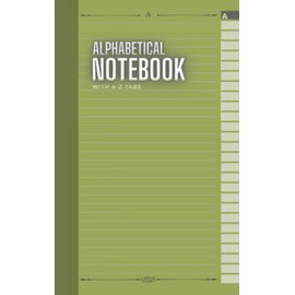Alphabetical Pocket Notebook with A-Z Tabs: This could be the perfect little lined organizer journal with A-Z tabs. Modern Olive Cover Design