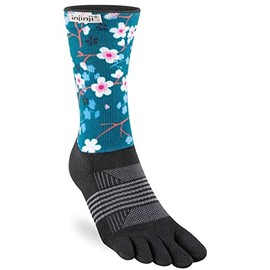 Injinji Women's Spectrum Trail Midweight Crew Socks, Blossom