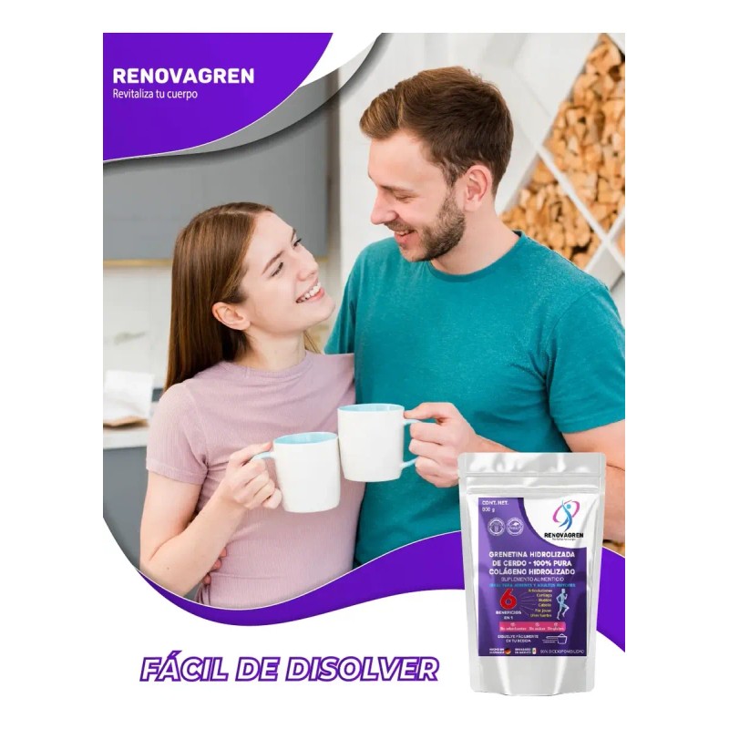 Grenetina Hidrolizada Formula Alemana 800g Colágeno