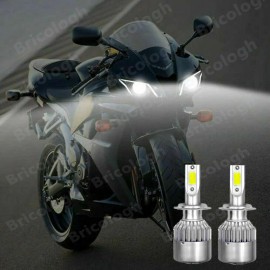 Unbranded Xenon White H7 LED Headlight Bulbs For Honda CBR500R 2013+ CBR600RR 2007-2019
