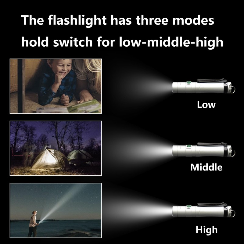 Nitefox Mini Rechargeable Keychain Flashlight USB C Bright Key Light