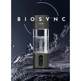 Hydrogen Water Bottle BioSync360° | Increase Energy | Reduce Inflammation & Brain & Skin | New (2024) SPE PEM Technology | Portable | US Designed |