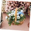 BESPORTBLE Mini Rattan Woven Basket Lightweight Picnic Flower Basket for
