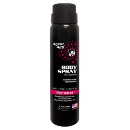Agent 420 Daily Fragrance Body Spray - Long Lasting, Breaks Down and Destroys Smoke Odor at The Molecular Level - Eliminates Odors from Hair, Body and Clothes - 3.5 oz Spray (1 Pack, Red Velvet)
