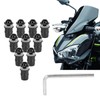 Les-Theresa 10 Pieces Motorcycle M5 x 16 mm/0.6 Inch Windscreen