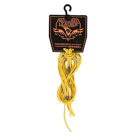 Milwaukee Leather Universal Set of Side Lace Leather Laces, Perfect for ANY Vest - Multiple Colors Available (Yellow)
