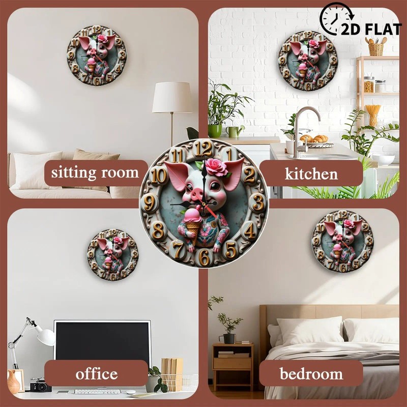 10-Inch Wood Wall Clock for a Yoga Studio with a