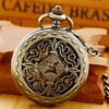 Whodoit Retro Bronze Chinese Knot Hollow Mechanical Pocket Watch,Hollow Pattern