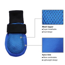 Hipaw Breathable Dog Shoes for Medium Large Dogs,Comfortable Dog Boots with Non-Slip Soles,Paw Protectors for Cold or Hot Pavement,Dog Booties for Hardwood Floors Daily Walking