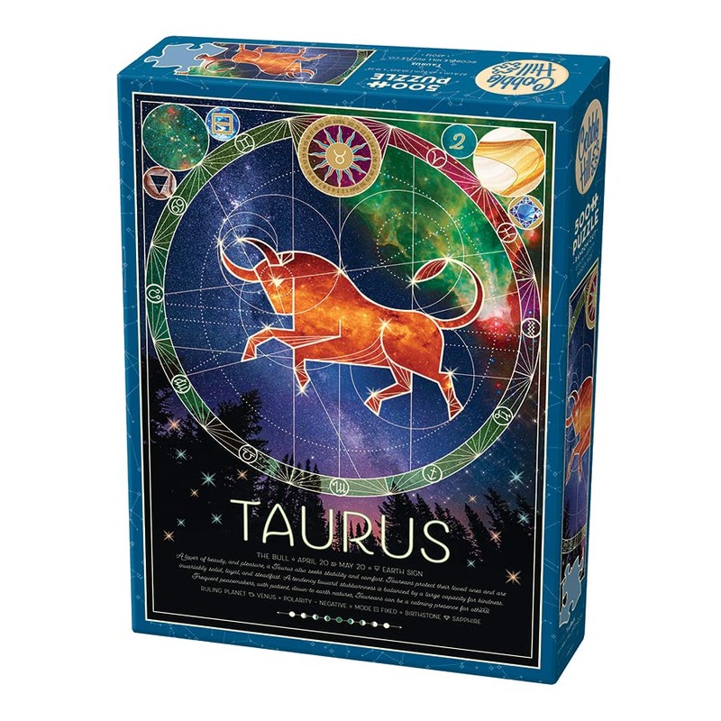 Cobble Hill 500 Piece Zodiac Puzzle - Taurus - Sample