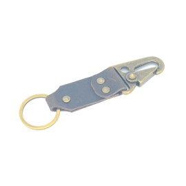 COLEAT Genuine Leather Key Ring Holder EDC Leather Belt Keychain , Clip Key Chain Fob for Men, Keyring Holder for Belt Darkbrown, Darkbrown, Medium