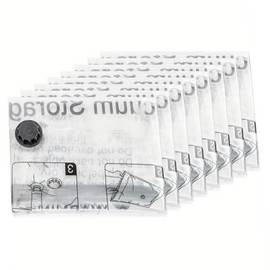 SpaceAid 8 Pack Jumbo Vacuum Storage Bags, Space Saving Sealer Bags for Clothes, Pillows, Comforters, Blankets, Bedding