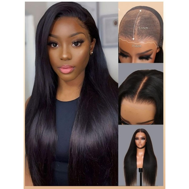 Nadula Bye Bye Knots Yaki Straight Glueless Wig Human Hair