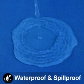 smiry Rectangle Table Cloth 60x102 Inch, Waterproof Vinyl Tablecloth with Flannel Backing, SpillProof Wipeable Plastic Table Cover for Dining, Picnic, Indoor and Outdoor, Blue