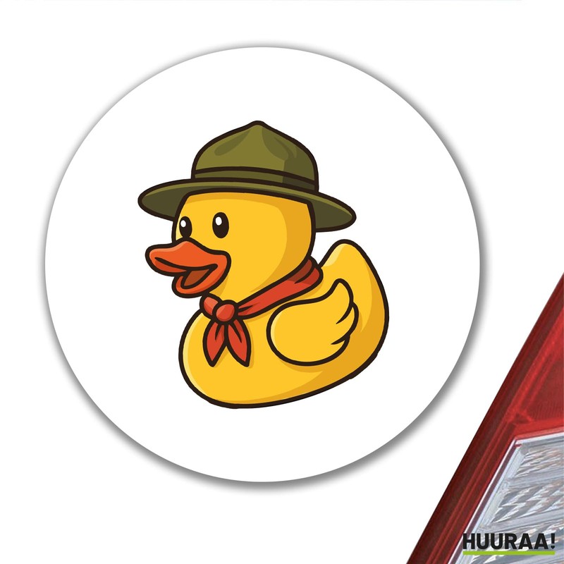 Huuraa Sticker Squeaky Duck Scout Rubber Duck Boy Scout Gift