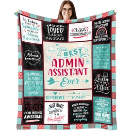 Admin Assistant Appreciation Gifts Throw Blanket 60 x 50 inch - Best Administrative Assistant Gifts for Women - Administrative Assistant Day Gift Ideas - Administrative Professional Day Gift