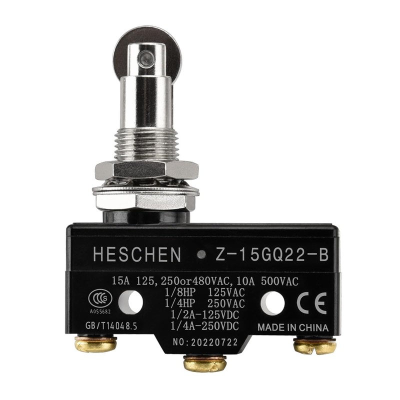 Heschen micro switch Z-15GQ22-B panel mount roller plunger 3 screw