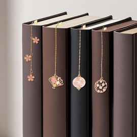 HFZRZFH 4 Pcs Metal Flower Bookmark Book Lovers, Teachers, and Graduates