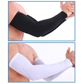 TOPTIE 1 Pair Arm Sleeves Compression Sleeves For Men Women-1 Pair Black-L