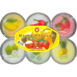 Pudding cups Fruit || RED DIAMOND -Halal حلال | Mixed Flavour pudding | yame : Mix fruit pudding || PUDDING WITH NATA DE COCO (Product of Malaysia) (6cup/110g) (03)