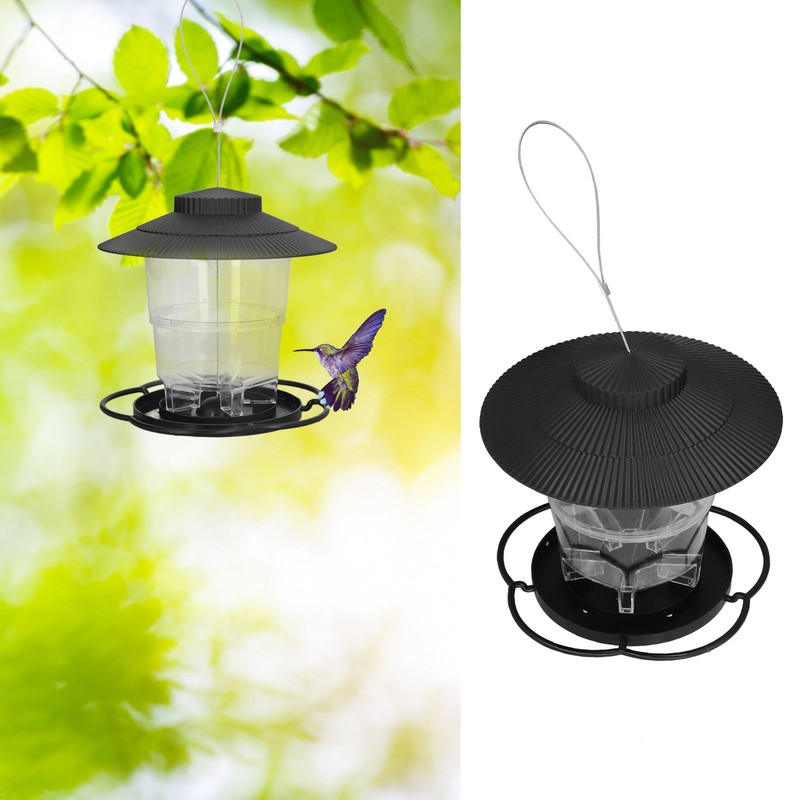 Bird Feeder 1L Durable ABS Easy Filling Transparent Container Portable