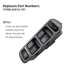 ORIGINSUN 37990-65D10-T01 Master Power Window Switch Front Door Left Driver Side for Suzuki Grand Vitara 1999-2002, Vitara 1999-2003, XL-7 2003-2006