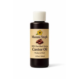 Manmi Steph 100% Pure Black Haitian Castor Oil, Natural Hair and Skin Treatment, 4 fl oz