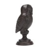 BRASSTAR Cast Iron Owl Statue with Base Smooth Details Garden