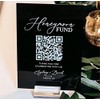 Letrero de boda de acrílico personalizable con código QR, soporte