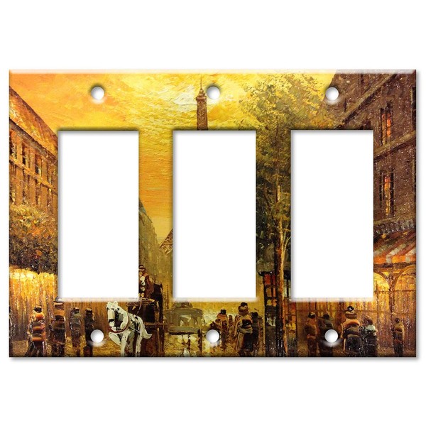Art Plates 3 Gang Decora - GFCI Wall Plate -