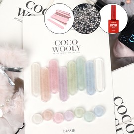 classic nail Bessie Cocouli Velvet Glitter Gel 8-piece set + 1 top gel / 베씨 코코울리 벨벳 글리터젤 8종 세트+탑젤 1개