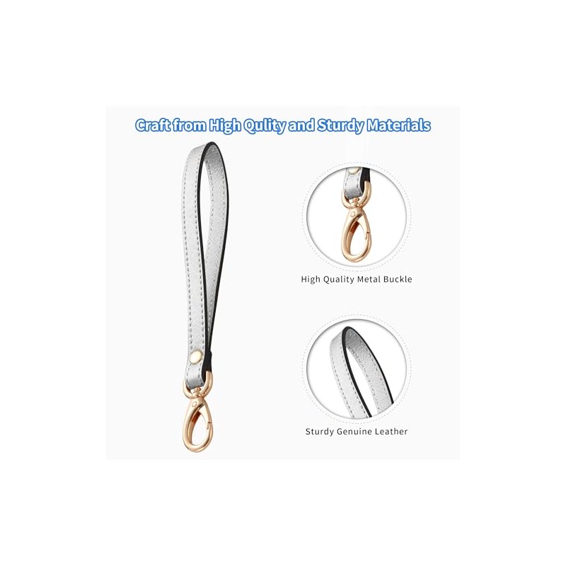 Hamdecro Wristlet Strap, Genuine Leather Wrist Lanyard Hand Strap Replacement